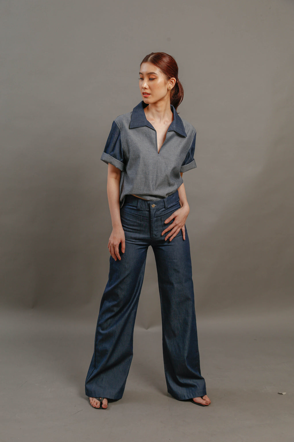 POCKET WIDE-LEG PANTS
