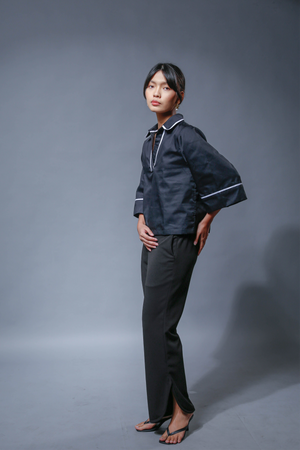 SLIT-HEM FLARE PANTS