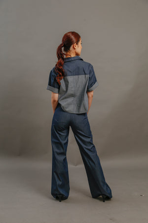 POCKET WIDE-LEG PANTS