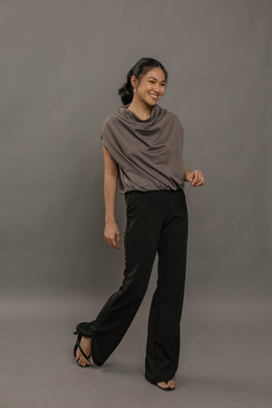SLIT-HEM FLARE PANTS