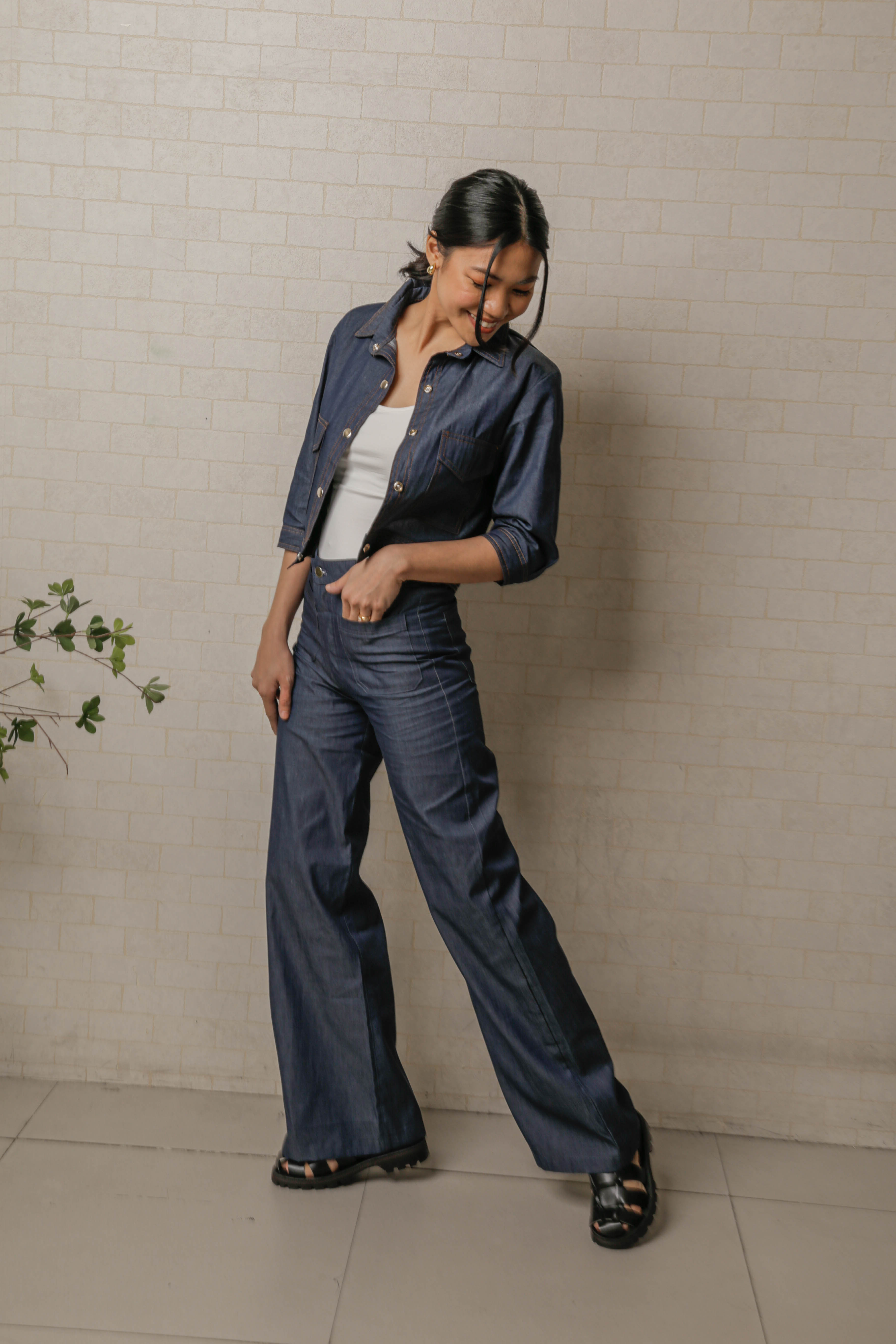 POCKET WIDE-LEG PANTS