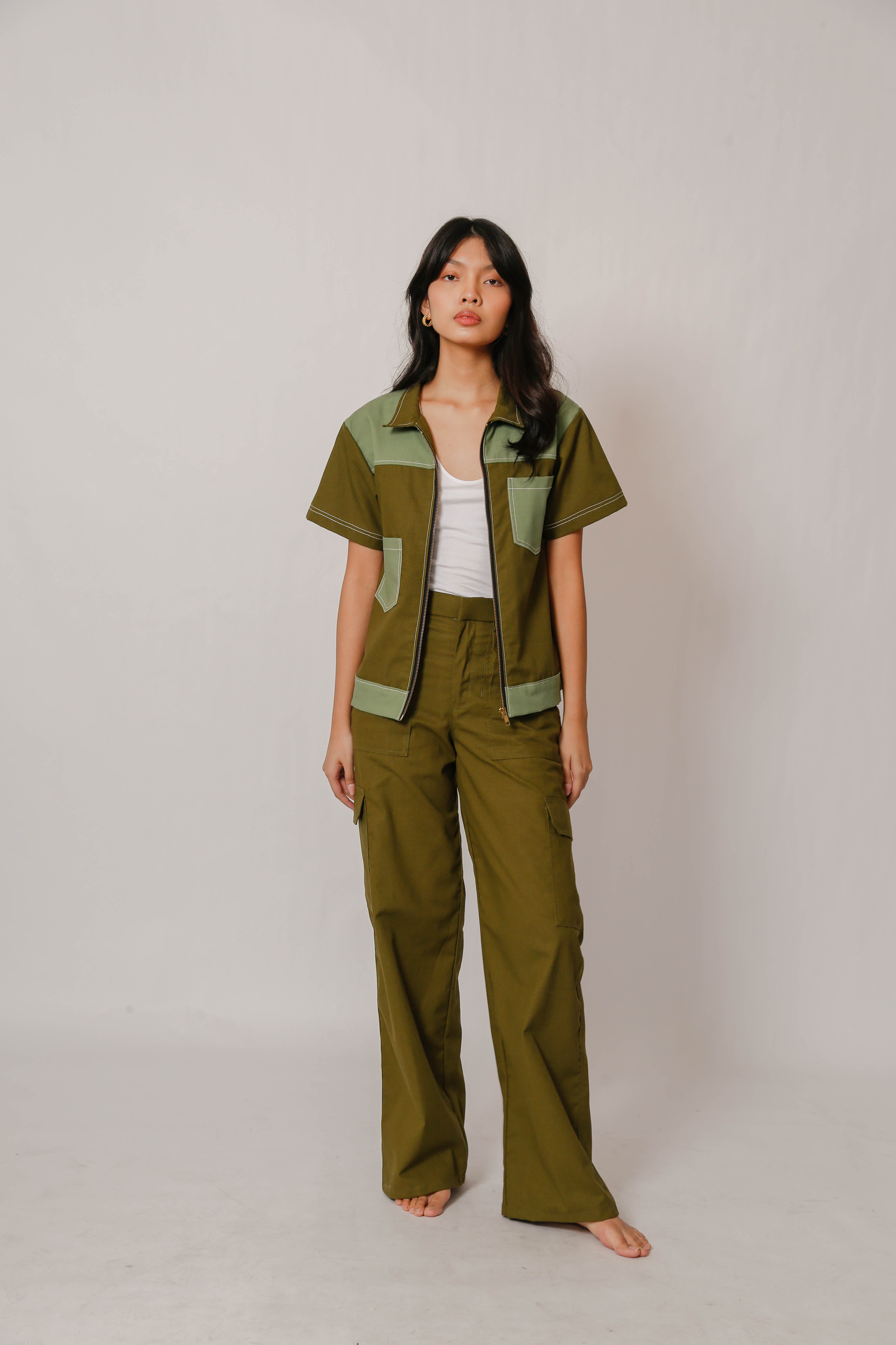 CARGO WIDE-LEG PANTS