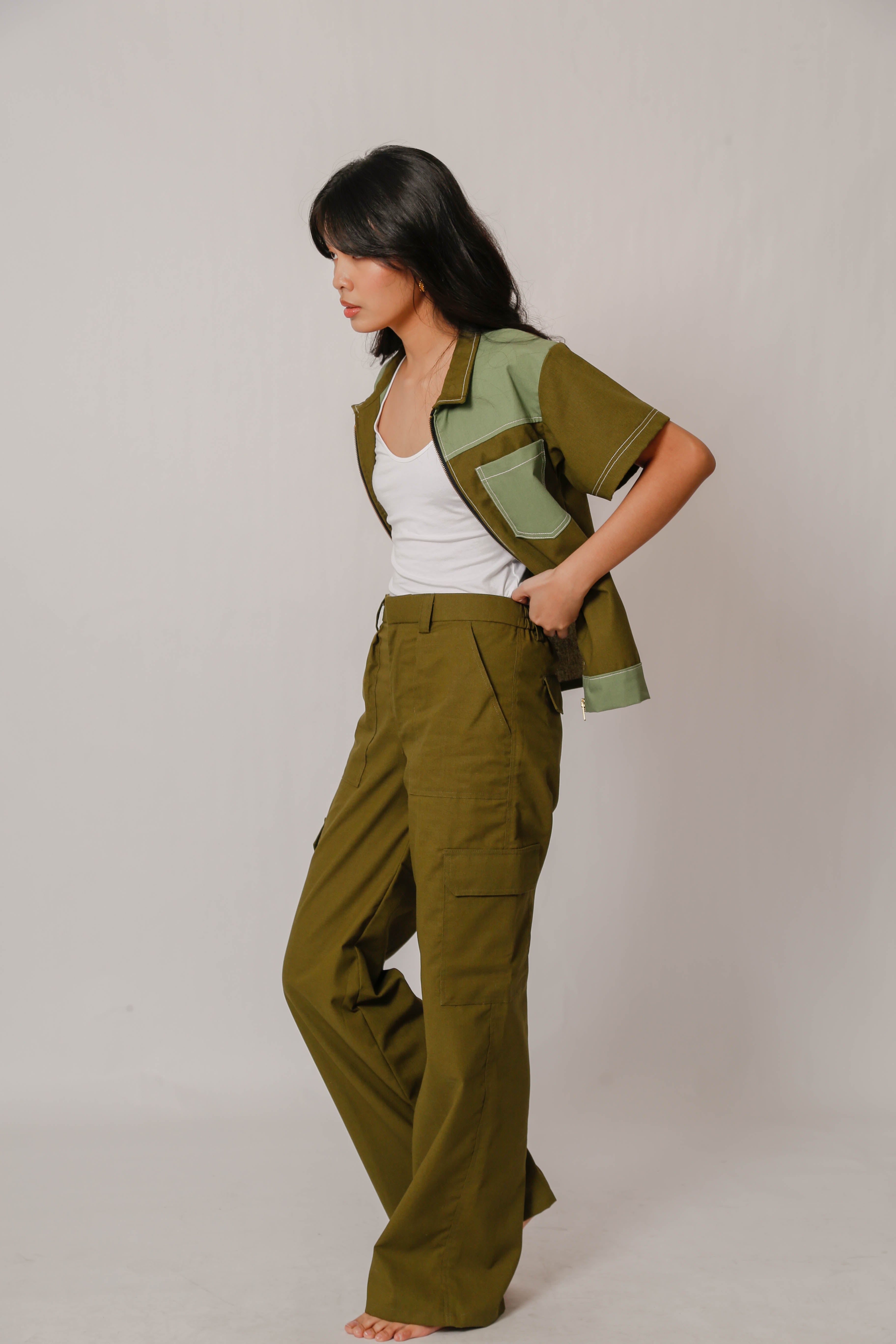 CARGO WIDE-LEG PANTS