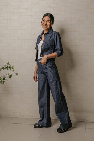 POCKET WIDE-LEG PANTS