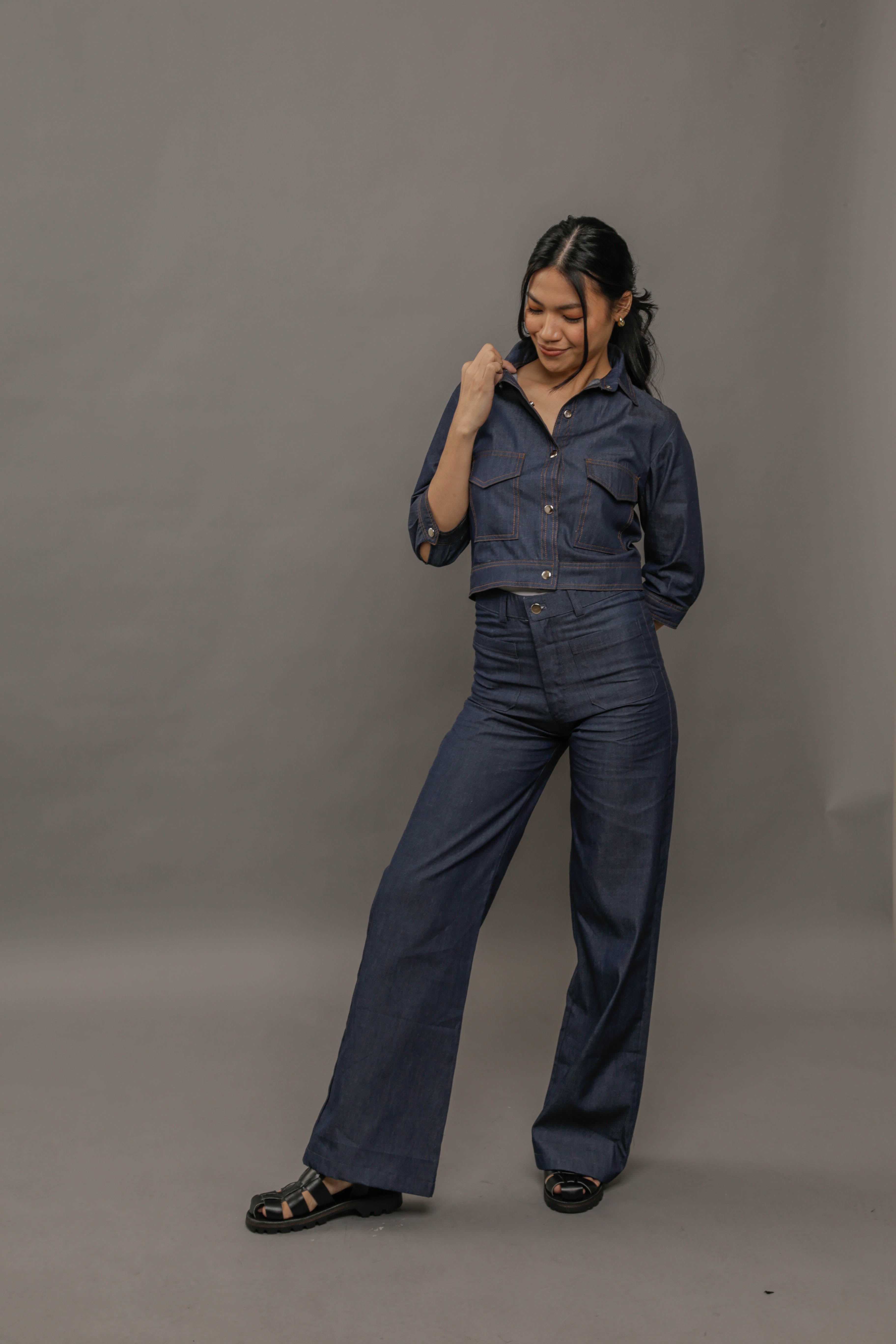 POCKET WIDE-LEG PANTS